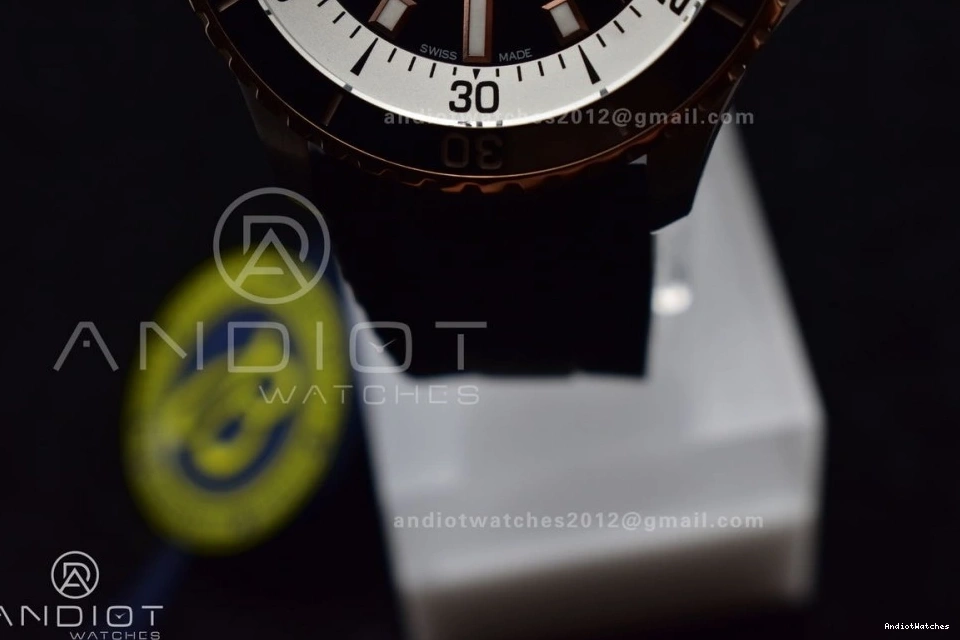 A SuperOcean Rubber Automatic BLSF Best 1:1 1165 Edition Black Comfortable RG Black on SS Strap 42 Dial 1005